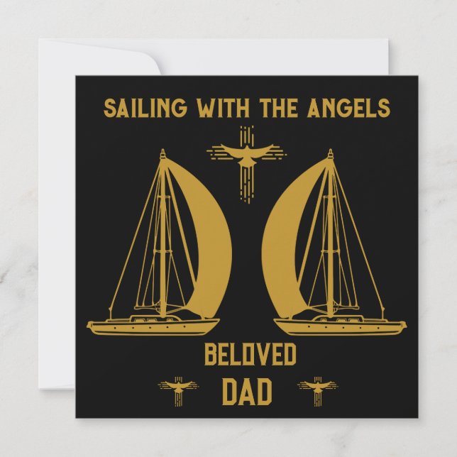 In Memory Sailer Boater Funeral Card (Front)
