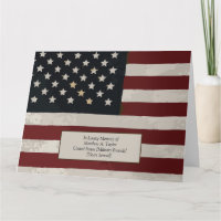 In Memory Vintage American Flag Veteran's Day