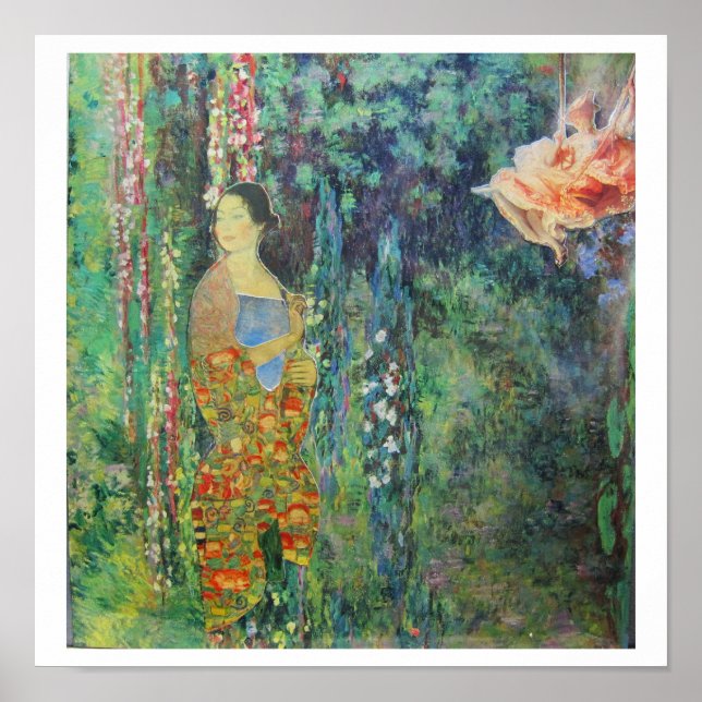 In Monet's Hanging Gardens - collage art Poster (Front)