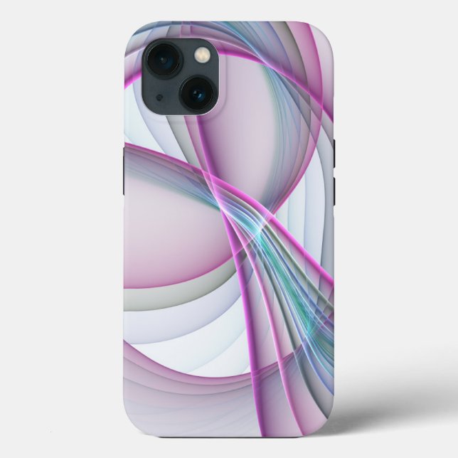 In Motion, Modern Abstract Colourful Fractal Art Case-Mate iPhone Case (Back)