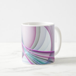 In Motion, Modern Abstract Colourful Fractal Art Coffee Mug