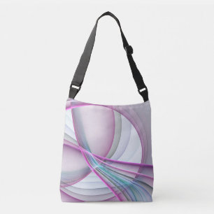 In Motion, Modern Abstract Colourful Fractal Art Crossbody Bag