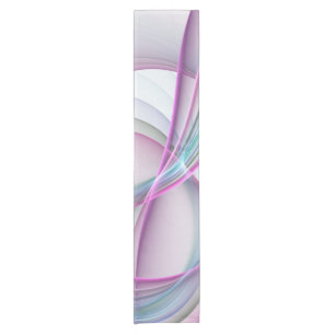 In Motion, Modern Abstract Colourful Fractal Art Short Table Runner