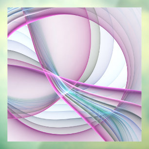 In Motion, Modern Abstract Colourful Fractal Art Window Cling