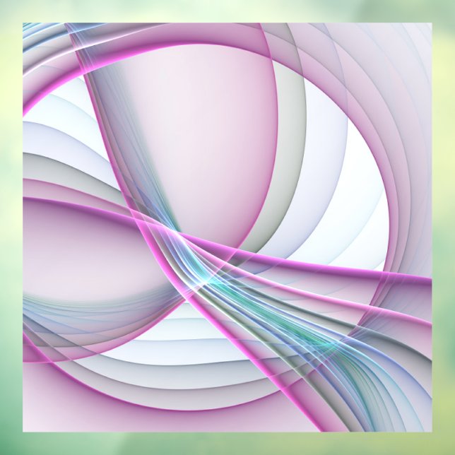 In Motion, Modern Abstract Colourful Fractal Art Window Cling (Sheet 3)