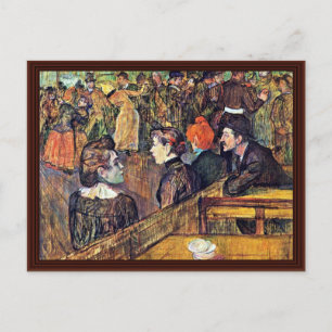 In Moulin De La Galette ",  By Toulouse-Lautrec Postcard