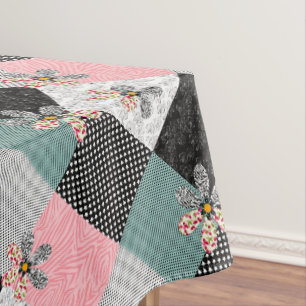 In multicolored colours patchwork rustic pattern tablecloth