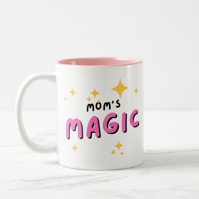 In Mum's arms, all troubles melt away. Two-Tone Coffee Mug (Left)