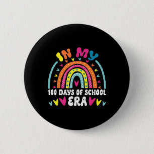 In My 100 Days Of School Era 100th Day Retro Groov 6 Cm Round Badge
