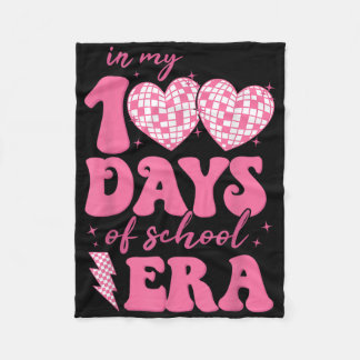 In My 100 Days Of School Era 100th Day Teacher Kid Fleece Blanket