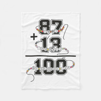 In My 100 Days Of School Era Funny Friendship Brac Fleece Blanket