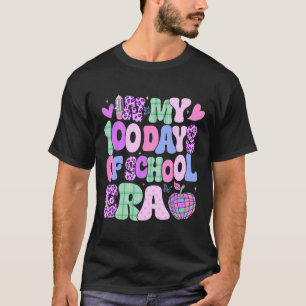 In My 100 Days Of School Era Groovy 100th Day Of S T-Shirt