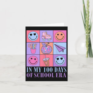 In My 100 Days Of School Era Retro Disco 100th Day Card