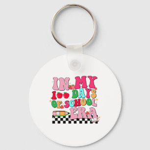 In My 100 Days Of School Era Retro Disco 100th Day Key Ring