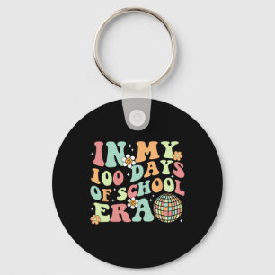 In My 100 Days Of School Era Retro Disco 100th Day Key Ring