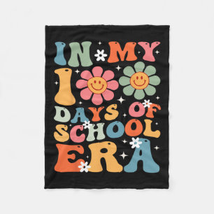 In My 100 Days Of School Era Teacher Kids 100 Days Fleece Blanket