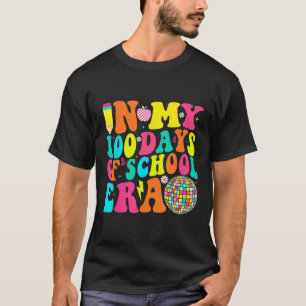 In My 100 Days Of School Era Teacher Kids Retro 10 T-Shirt