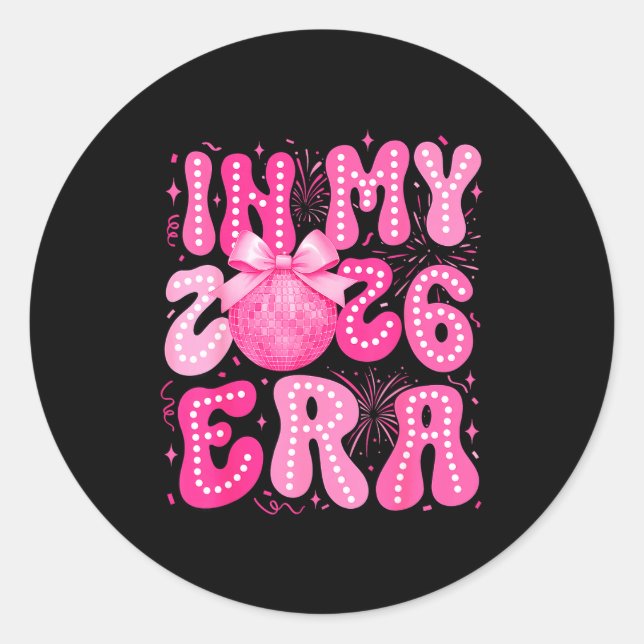 In My 2026 Era Happy New Year 2026 Family Matching Classic Round Sticker (Front)