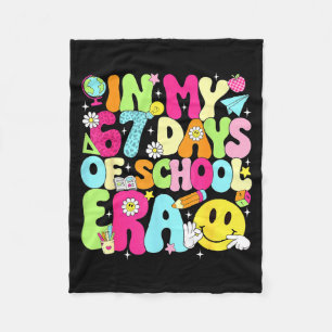 In My 67 Days Of School Era 67 Days Smarter Meme B Fleece Blanket