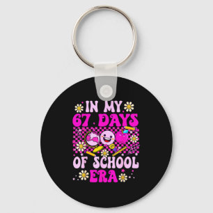 In My 67 Days Of School Era Coquette Bow Six Seven Key Ring