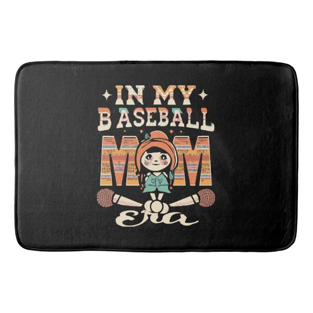 In My Baseball Mum Era Bath Mat (Front)