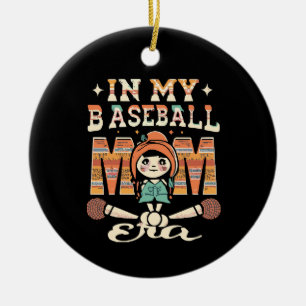 In My Baseball Mum Era Ceramic Tree Decoration