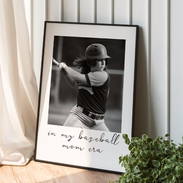 In My Baseball Mum Era Custom Photo Personalised Poster (Creator Uploaded)