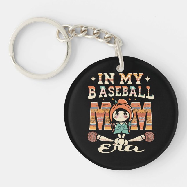 In My Baseball Mum Era Key Ring (Front)