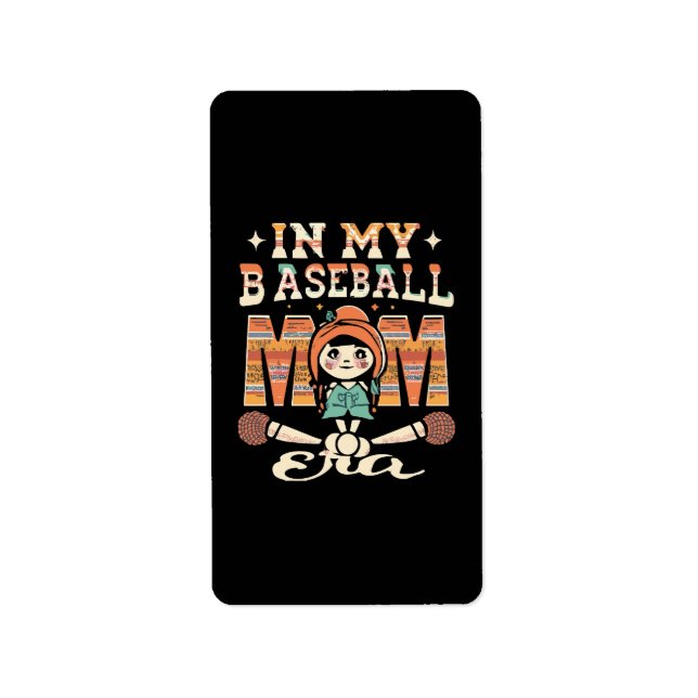 In My Baseball Mum Era Label (Front)