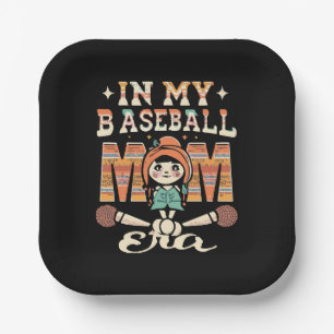In My Baseball Mum Era Paper Plate