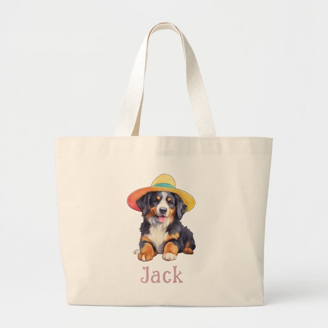 In My Berner Mama Era Personalised Bernese Dog Mum Large Tote Bag (Front)