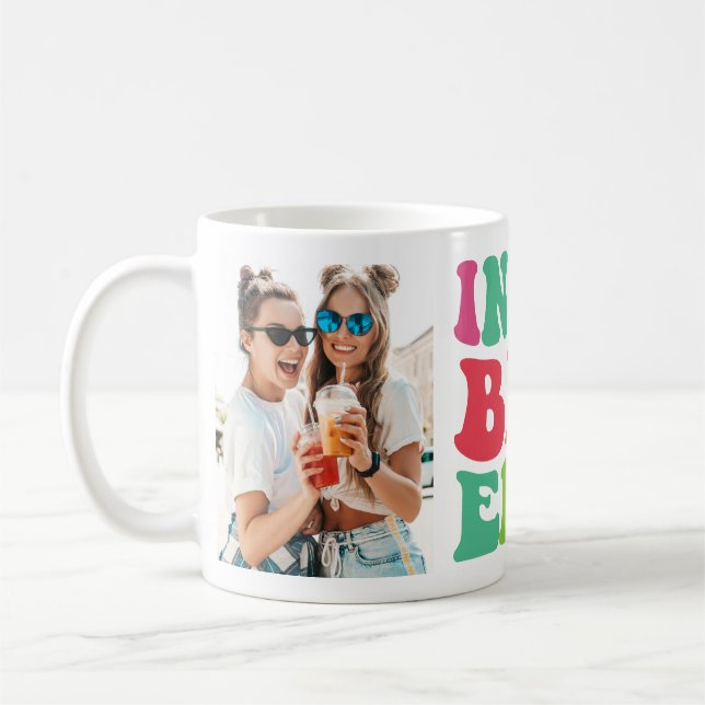 "In My BFF Era" Colourful Retro 2 Photos Coffee Mug (Left)