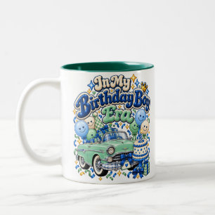 In My Birthday Boy Era Retro Vintage Car Two-Tone Coffee Mug