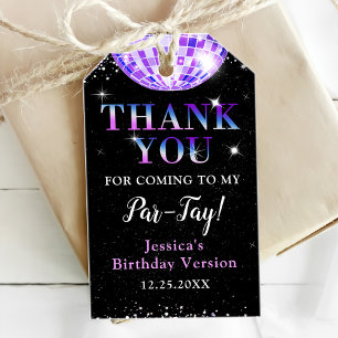 In My Birthday Era Purple Disco Birthday Gift Tags
