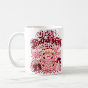 In My Birthday Girl Era Retro Heart Cake Coffee Mug