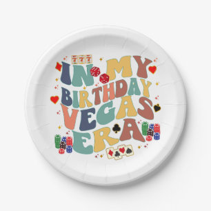 In My Birthday Vegas Era Vacation Party Travel Paper Plate