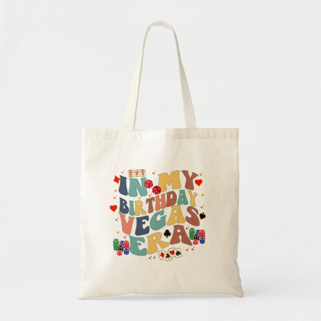 In My Birthday Vegas Era Vacation Party Travel Tote Bag (Front)