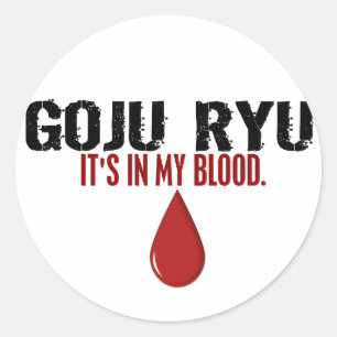 In My Blood GOJU RYU Classic Round Sticker