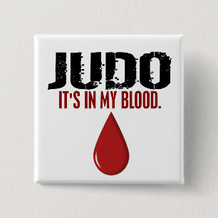 In My Blood JUDO 15 Cm Square Badge