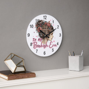 In My Bookish Era Large Clock