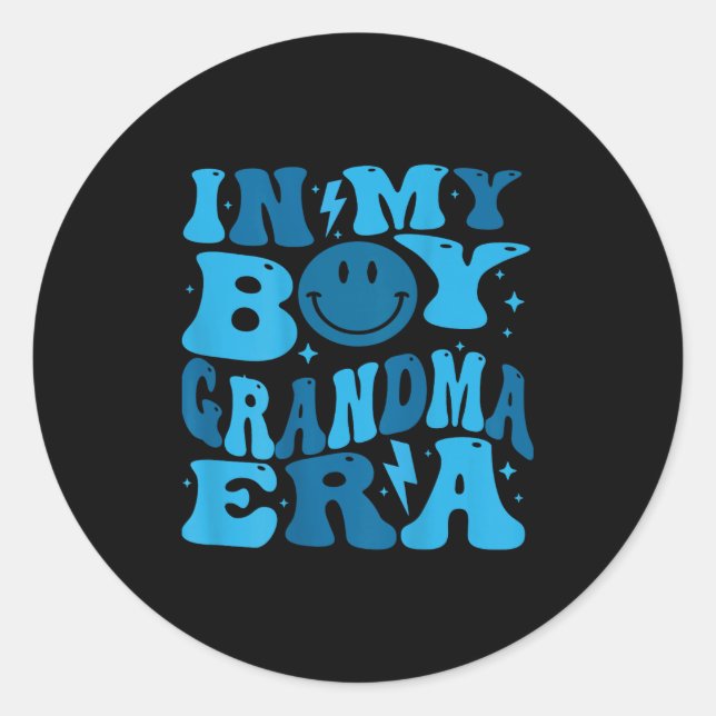 In My Boy Grandma Era  Classic Round Sticker (Front)