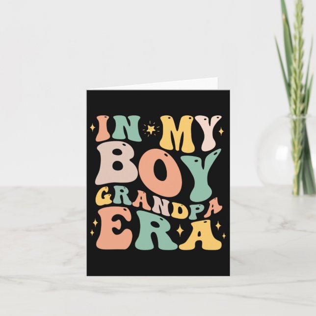 In My Boy Grandpa Era Funny Grandpa Gifts From Gra Card (Front)