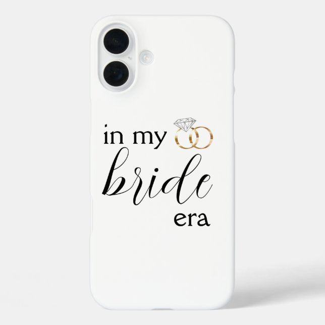 In My Bride Era Gold Bling Bachelorette Case-Mate iPhone Case (Back)
