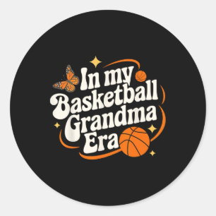 In My Bysketbyll Grandma Era Women Mothers Day Gro Classic Round Sticker