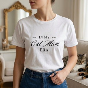 In My Cat Mum Era Fun Simple Lover Personalised Tri-Blend Shirt