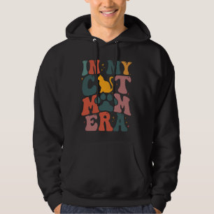 In My Cat Mum Era Retro Groovy Cat Lover Hoodie