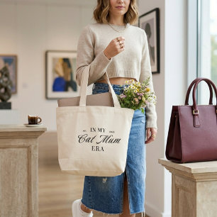 In My Cat Mum Era Simple Fun Lover Personalised  Large Tote Bag