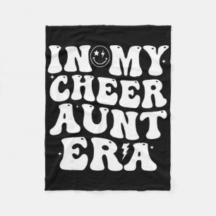 In My Cheer Aunt Era Trendy Cheerleading Sports Ch Fleece Blanket