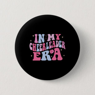 In My Cheer Leader Era Cheerleading Groovy Footbal 6 Cm Round Badge