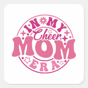 In my cheer mum era square sticker